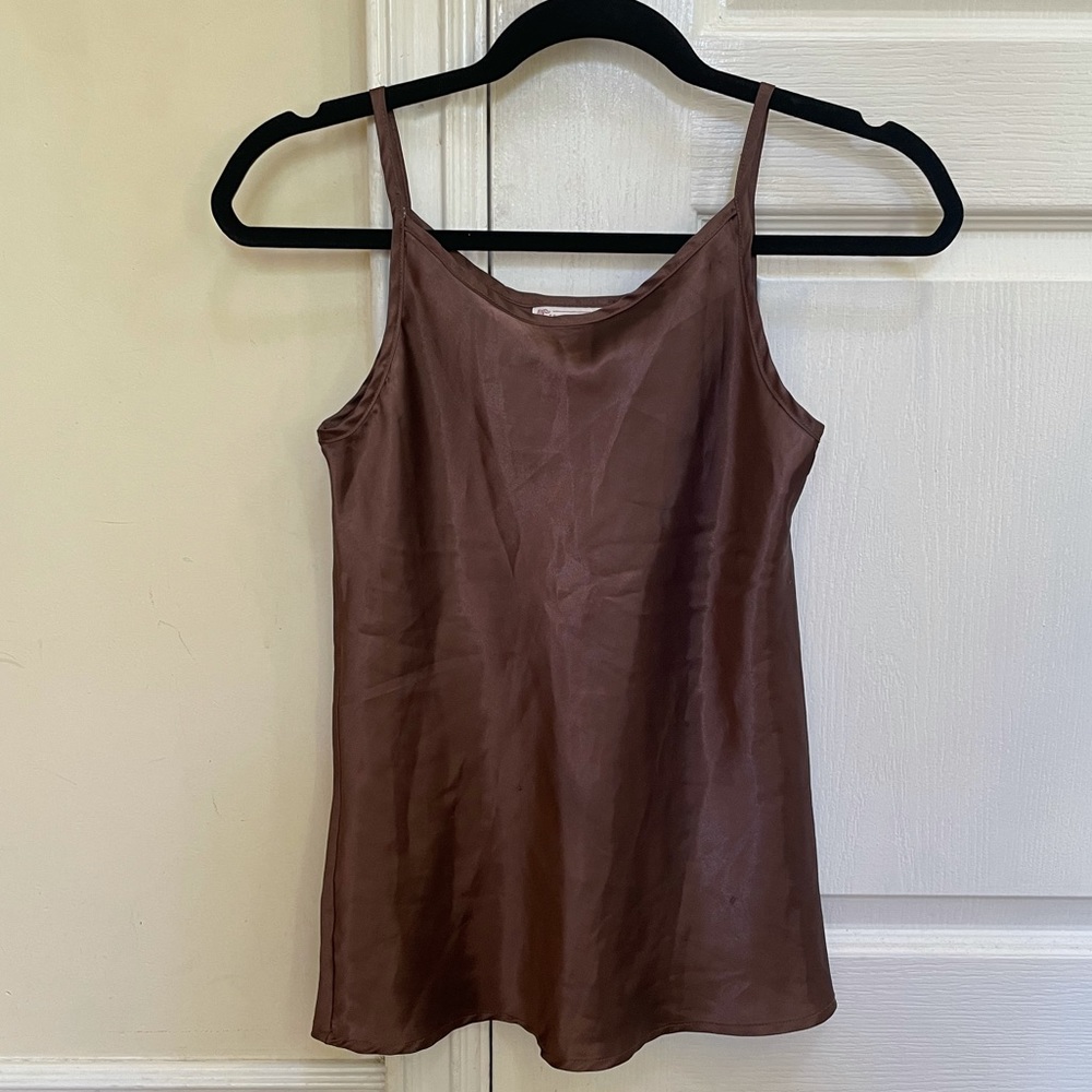 Knit Werks brown silky tank top